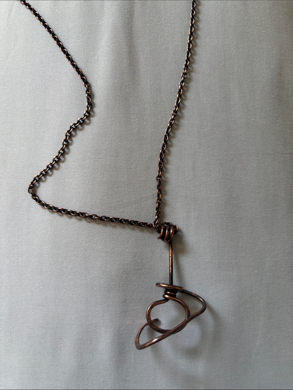 Handcrafted Copper Wire Pendant Necklace